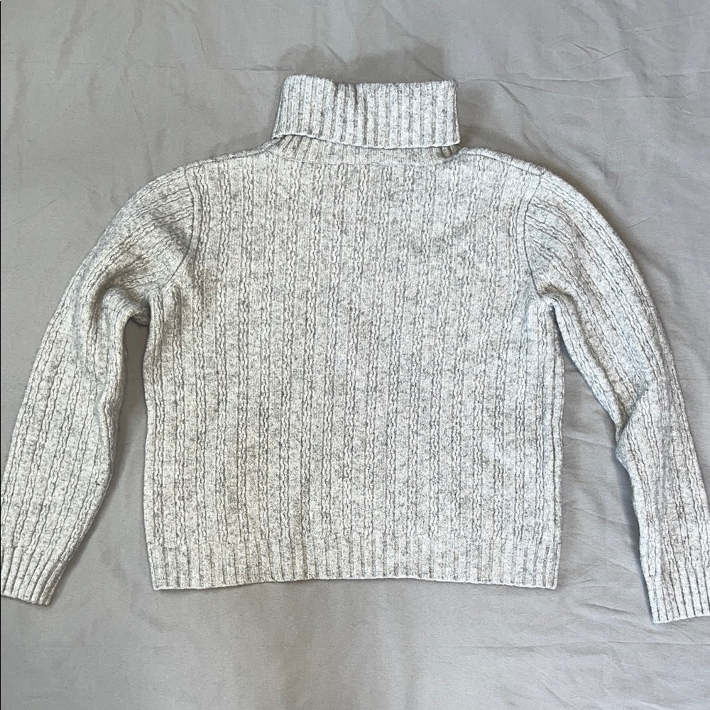 Pendleton Light Gray Turtleneck Sweater M - image 4